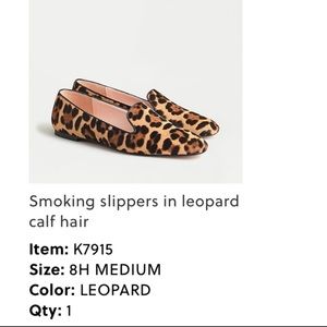 J Crew calf hair leopard loafers never worn NWOT